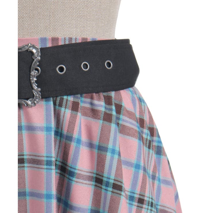 ベルト付チェックイレヘムスカート | axes femme | 詳細画像16 