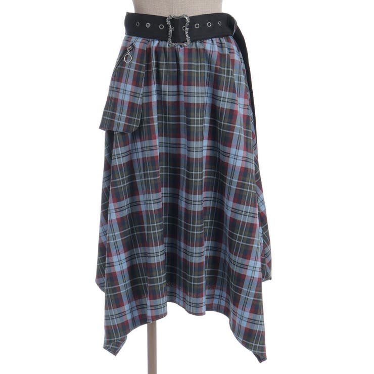 ベルト付チェックイレヘムスカート | axes femme | 詳細画像5 