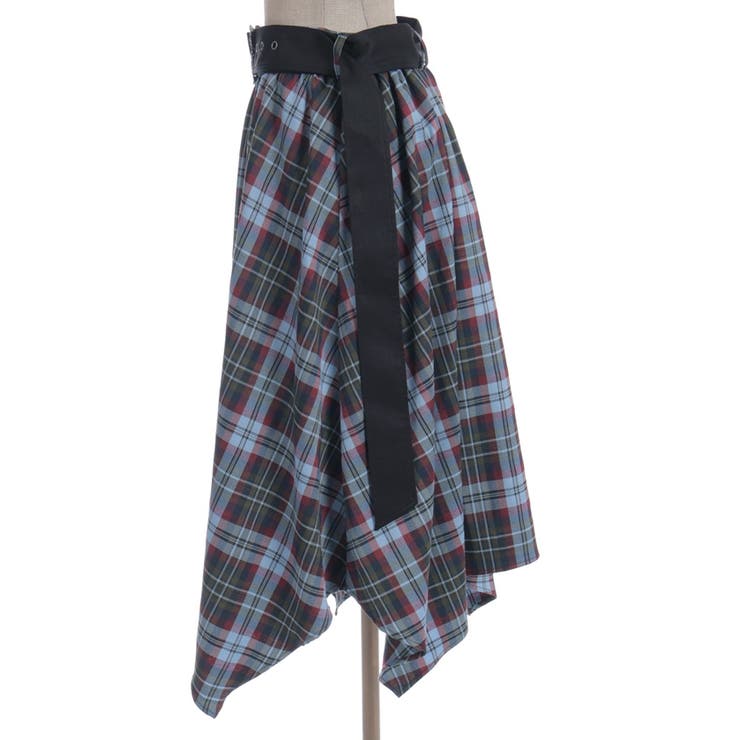 ベルト付チェックイレヘムスカート | axes femme | 詳細画像6 