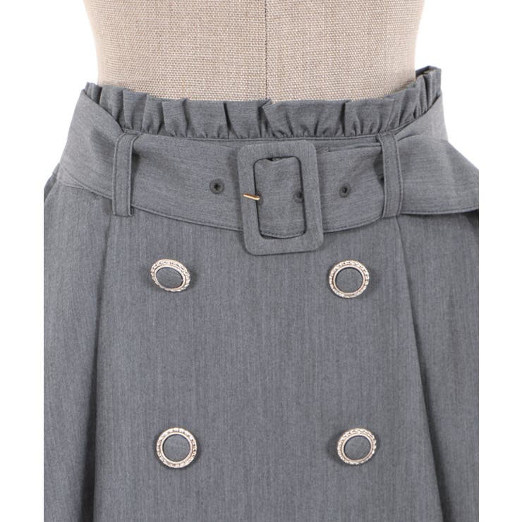 Axes スカート スカート Femme アクシーズファム のファッション Axes ベルト付チュール重ねsk スカート