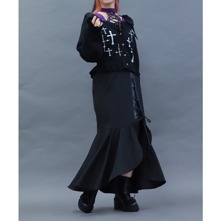 レースアップマーメイドスカート | axes femme | 詳細画像4 