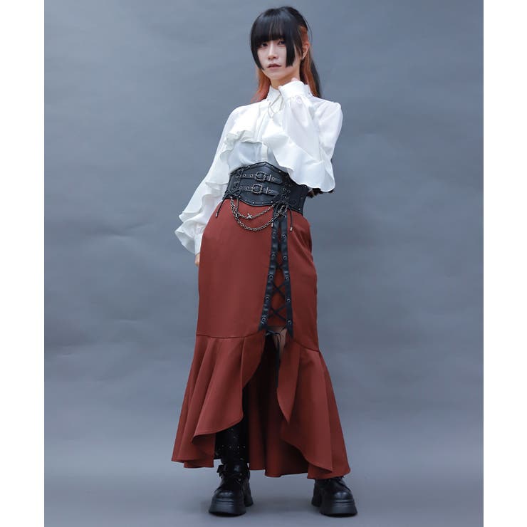 レースアップマーメイドスカート | axes femme | 詳細画像7 