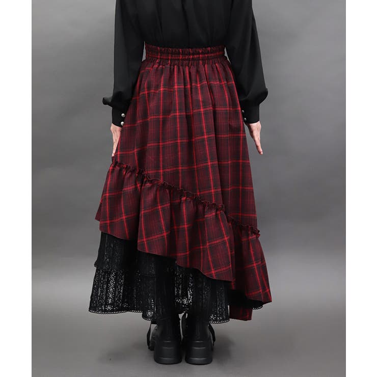 チェックアシメフリルスカート | axes femme | 詳細画像3 