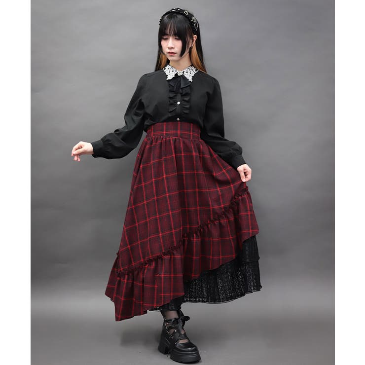 チェックアシメフリルスカート | axes femme | 詳細画像5 