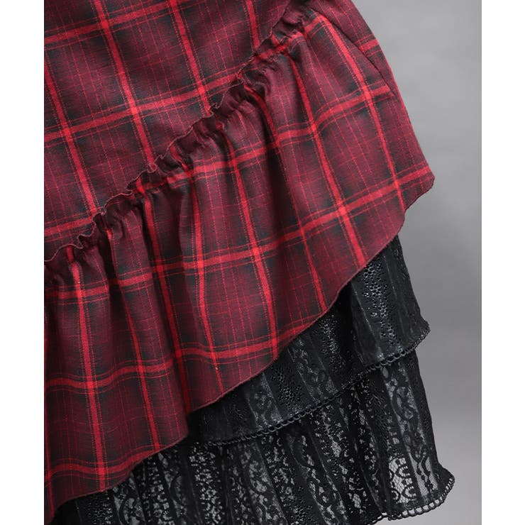 チェックアシメフリルスカート | axes femme | 詳細画像6 