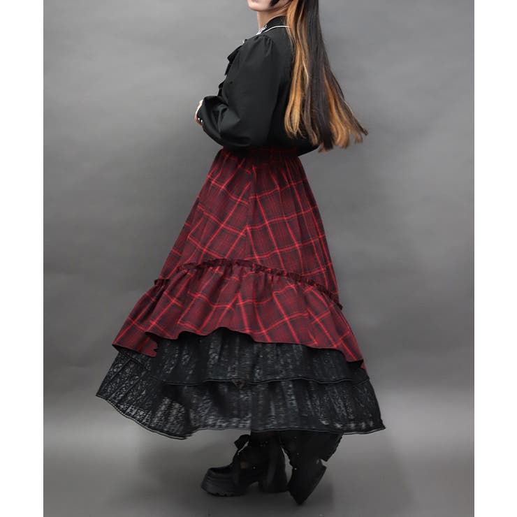 チェックアシメフリルスカート | axes femme | 詳細画像7 