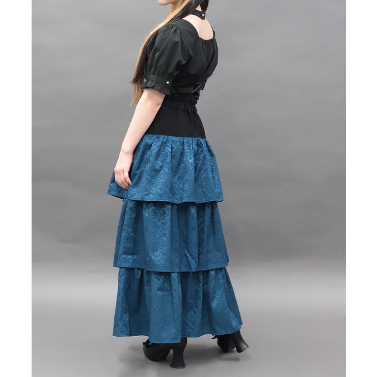 コルセットデザインフリルスカート[品番：IGAW0007909]｜axes femme