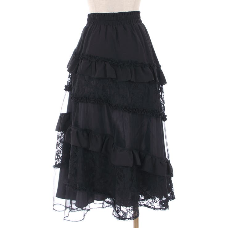 チュールレースティアードSK[品番：IGAW0002461]｜axes femme