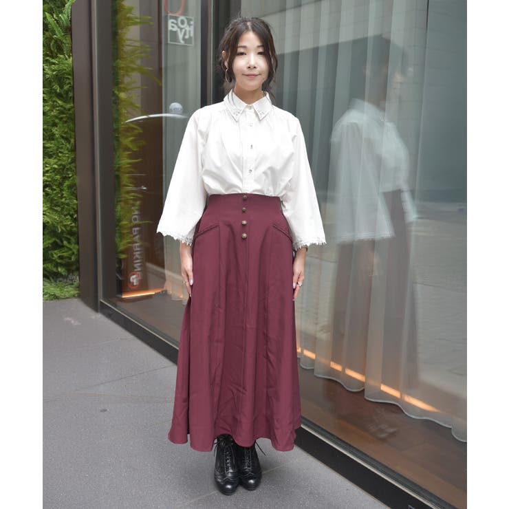 連ボタンフレアスカート | axes femme | 詳細画像4 