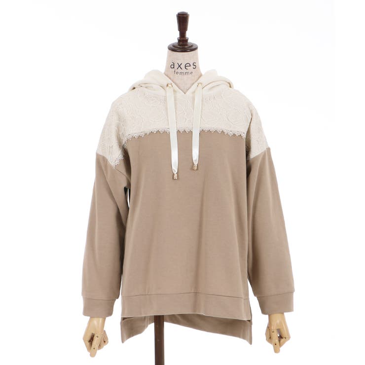 ELFSACK パーカー ワンピース バイカラー ショート丈 ハート SLY | FRONT ZIP TUCK ショートワンピース (ワンピース(ミニ