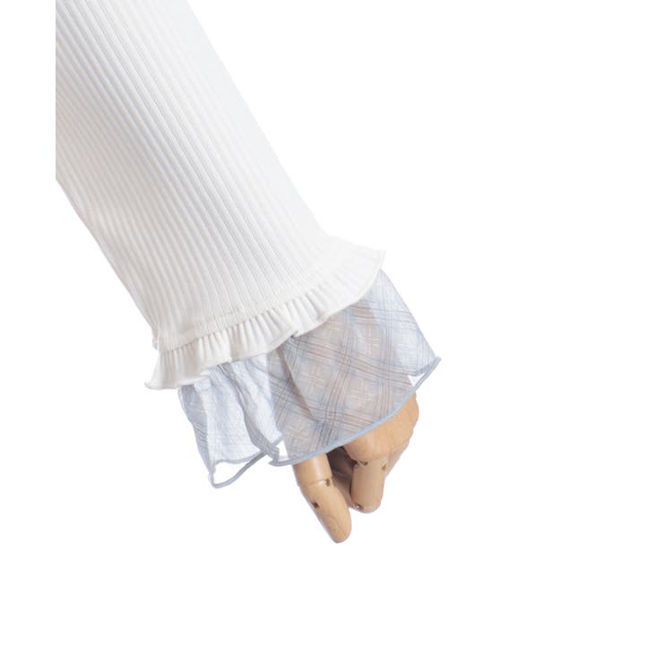 チェック柄シフォンリボンプルオーバー | axes femme | 詳細画像15 