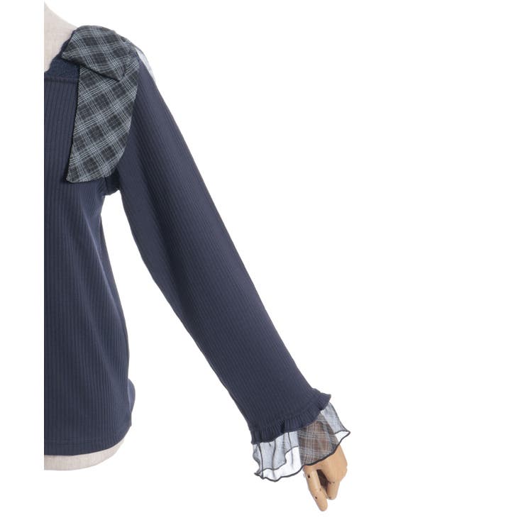 チェック柄シフォンリボンプルオーバー | axes femme | 詳細画像31 