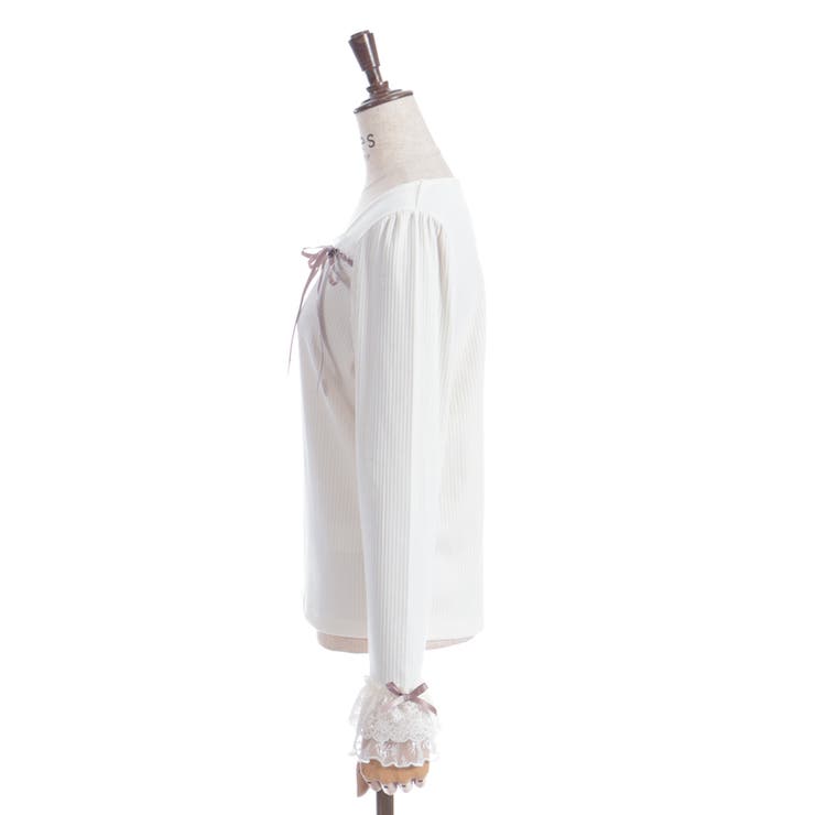 リボン付スクエアネックプルオーバー | axes femme | 詳細画像10 