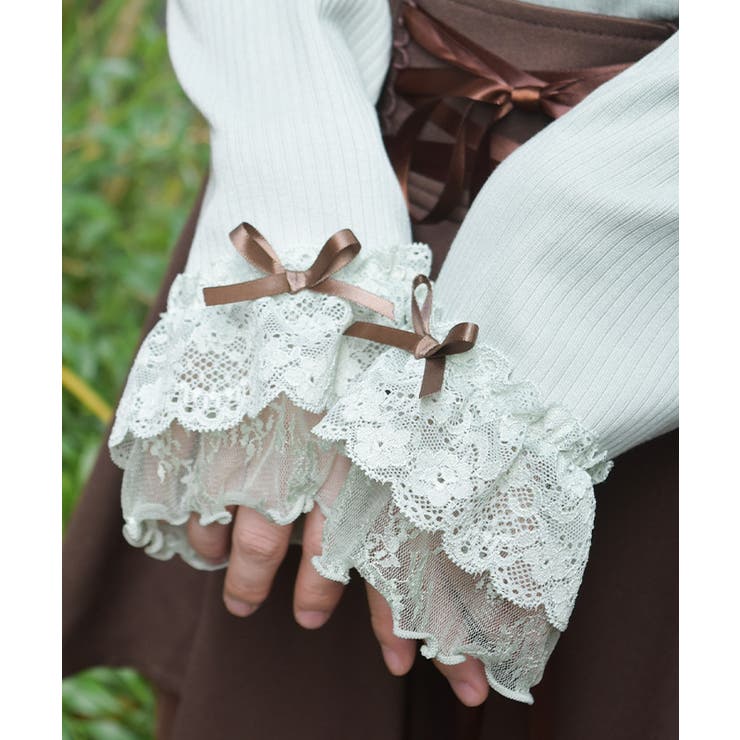 リボン付スクエアネックプルオーバー | axes femme | 詳細画像4 