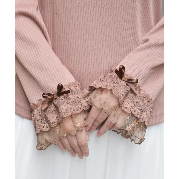 リボン付スクエアネックプルオーバー | axes femme | 詳細画像7 