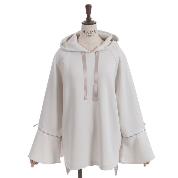 花粉ガードポンチョ風プルオーバー | axes femme | 詳細画像15 