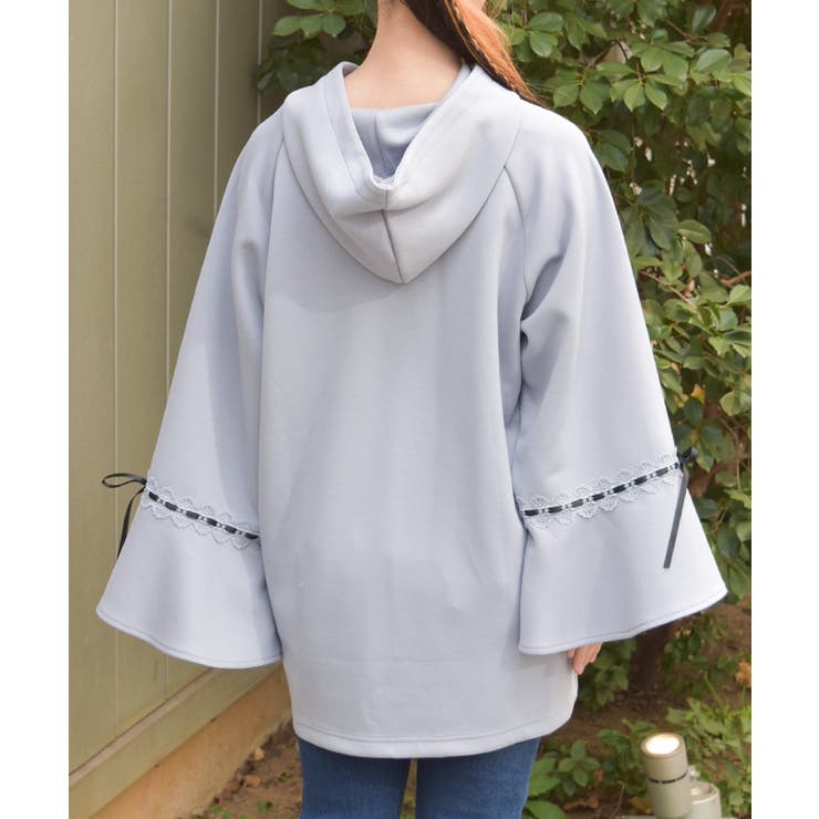 花粉ガードポンチョ風プルオーバー | axes femme | 詳細画像3 