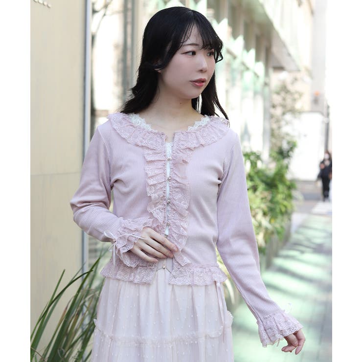 ローズボタンフリルトップス | axes femme | 詳細画像11 