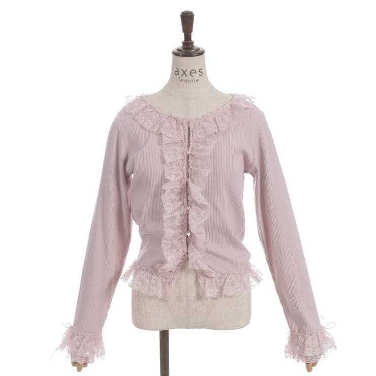 ローズボタンフリルトップス | axes femme | 詳細画像12 