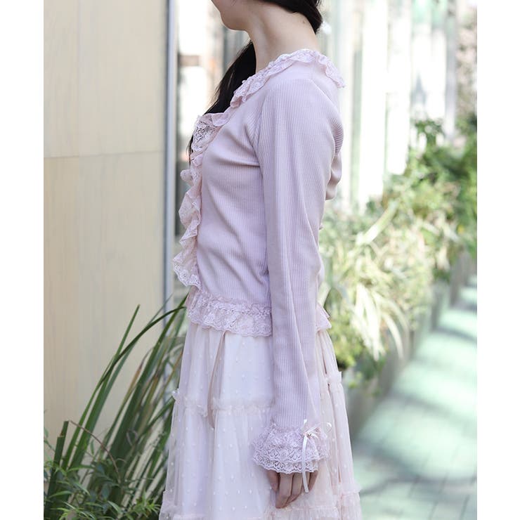 ローズボタンフリルトップス | axes femme | 詳細画像2 