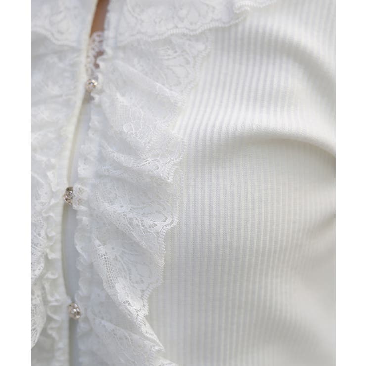 ローズボタンフリルトップス | axes femme | 詳細画像5 