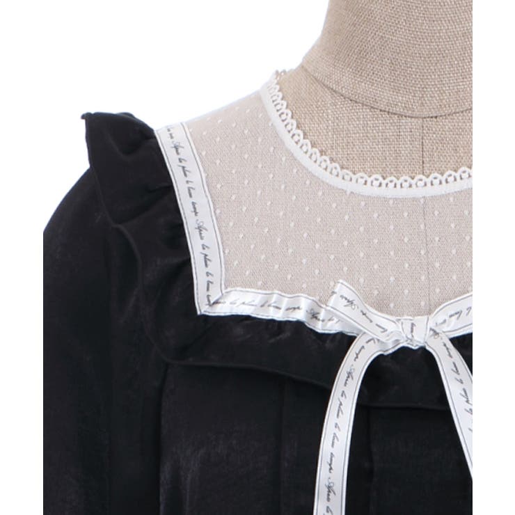 メッセージリボンフリルOP[品番：IGAW0001611]｜axes femme