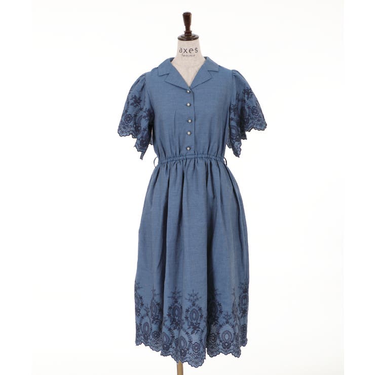 繊細刺繍シャツワンピース 品番 Igaw Axes Femme アクシーズファム のレディースファッション通販 Shoplist ショップリスト