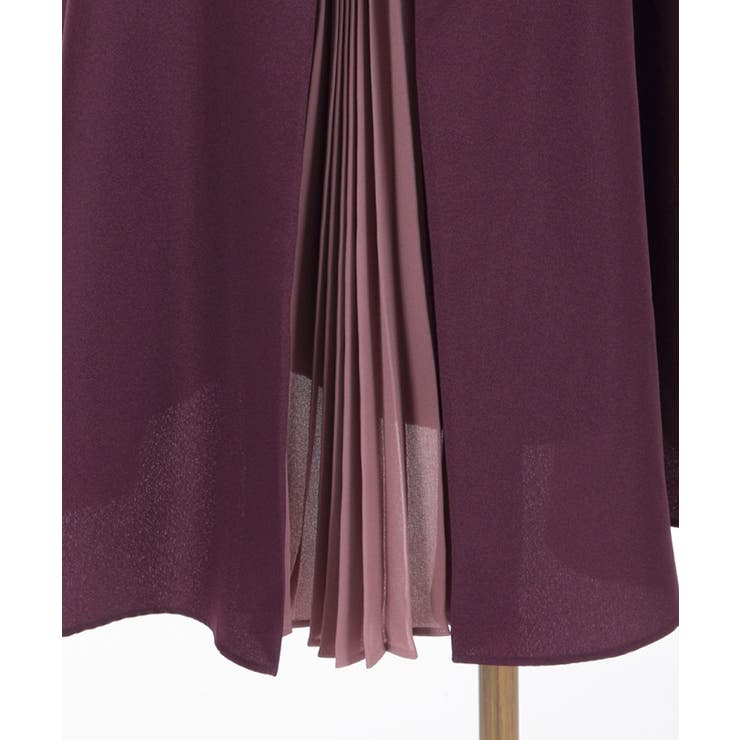 袖付バックプリーツドレス[品番：IGAW0001002]｜axes femme