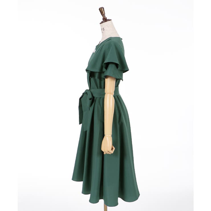 袖付バックプリーツドレス[品番：IGAW0001002]｜axes femme