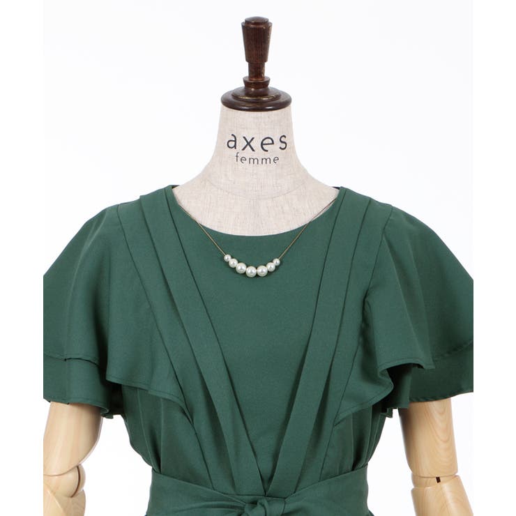 袖付バックプリーツドレス[品番：IGAW0001002]｜axes femme