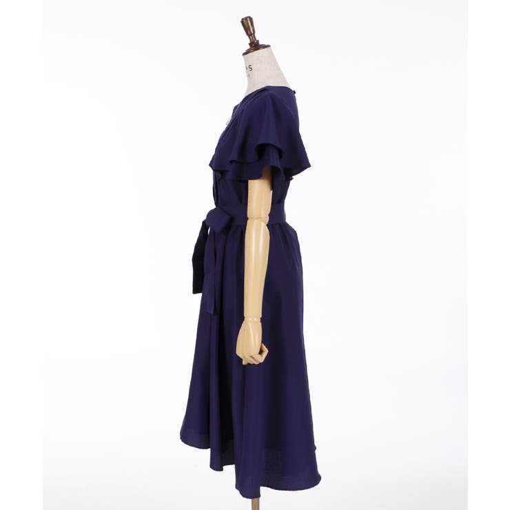 袖付バックプリーツドレス[品番：IGAW0001002]｜axes femme