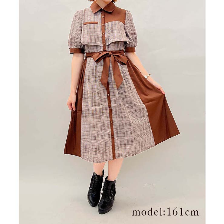 韓国 ファッション通販 バイカラーワンピース[品番：IGAW0002252]｜axes femme ワンピース