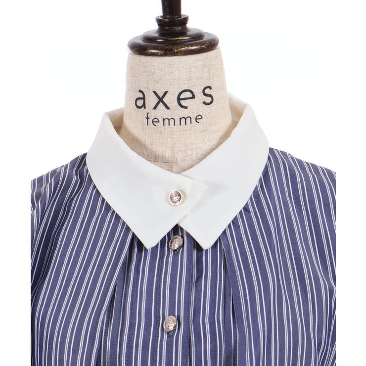 ケープ付きバイカラーワンピース | axes femme | 詳細画像20 