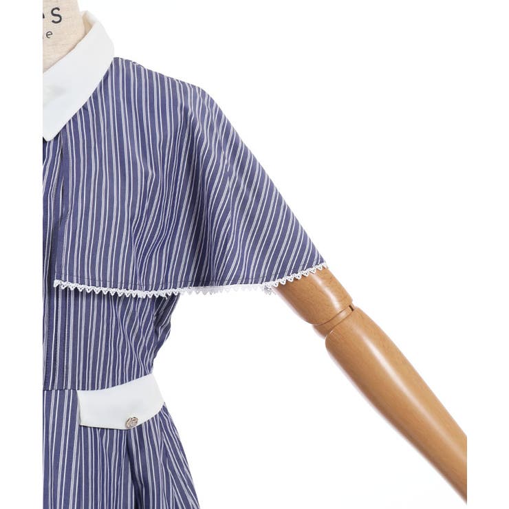 ケープ付きバイカラーワンピース | axes femme | 詳細画像23 
