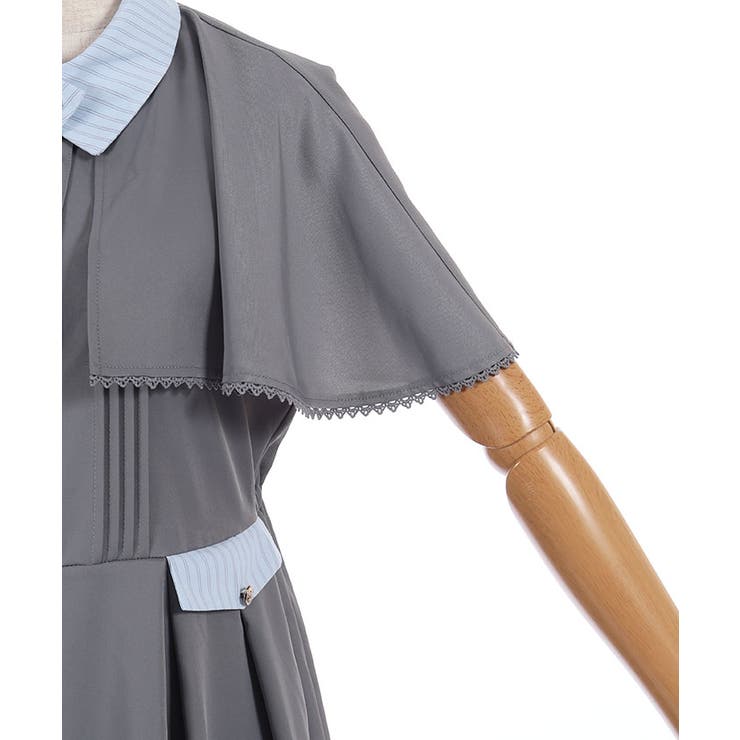 ケープ付きバイカラーワンピース | axes femme | 詳細画像29 