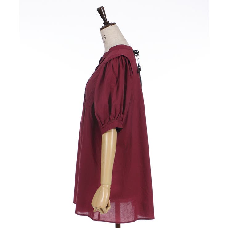 38,500円タグ付✳️AVIE Rouge vif 立体感チュニック 23AW＊Wings掲載＊【ウォッシャブル】シャツレイヤーチュニック