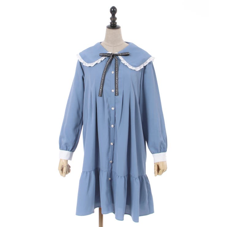 メッセージリボンビッグ襟OP[品番：IGAW0003340]｜axes femme