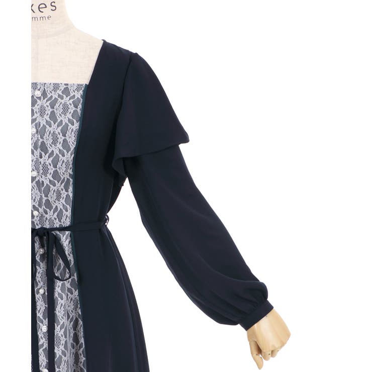 バイカラーレトロワンピース | axes femme | 詳細画像10 