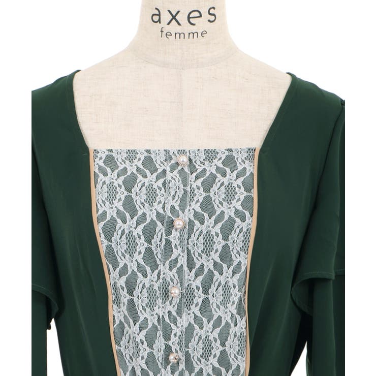 バイカラーレトロワンピース | axes femme | 詳細画像17 