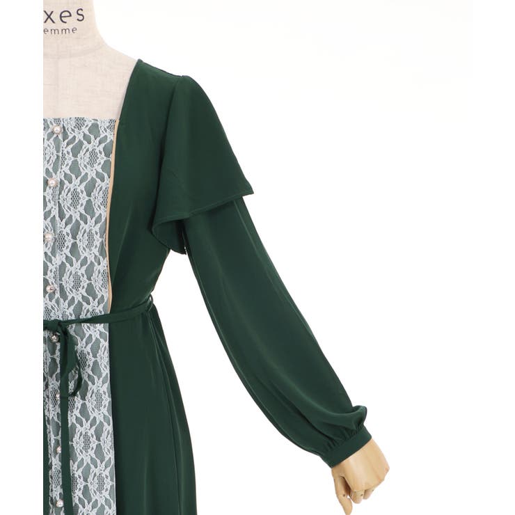 バイカラーレトロワンピース | axes femme | 詳細画像20 