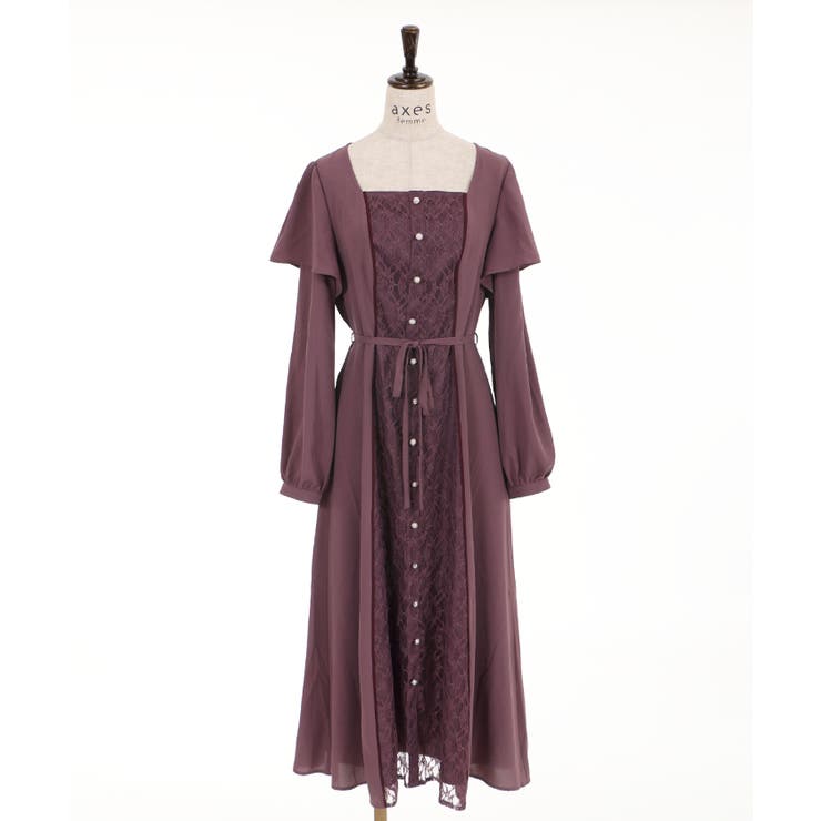 バイカラーレトロワンピース | axes femme | 詳細画像21 