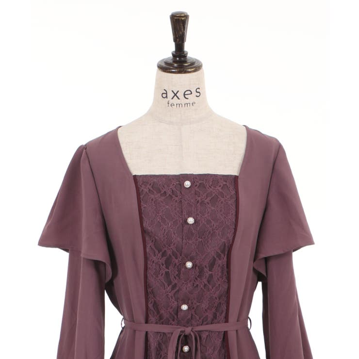 バイカラーレトロワンピース | axes femme | 詳細画像24 