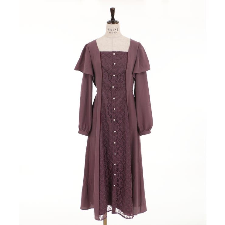 バイカラーレトロワンピース | axes femme | 詳細画像26 