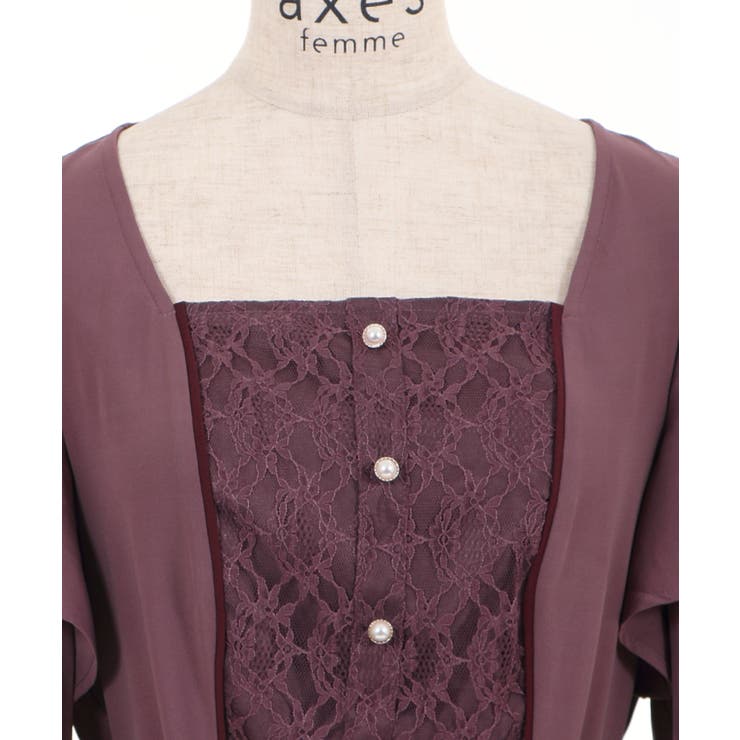 バイカラーレトロワンピース | axes femme | 詳細画像27 