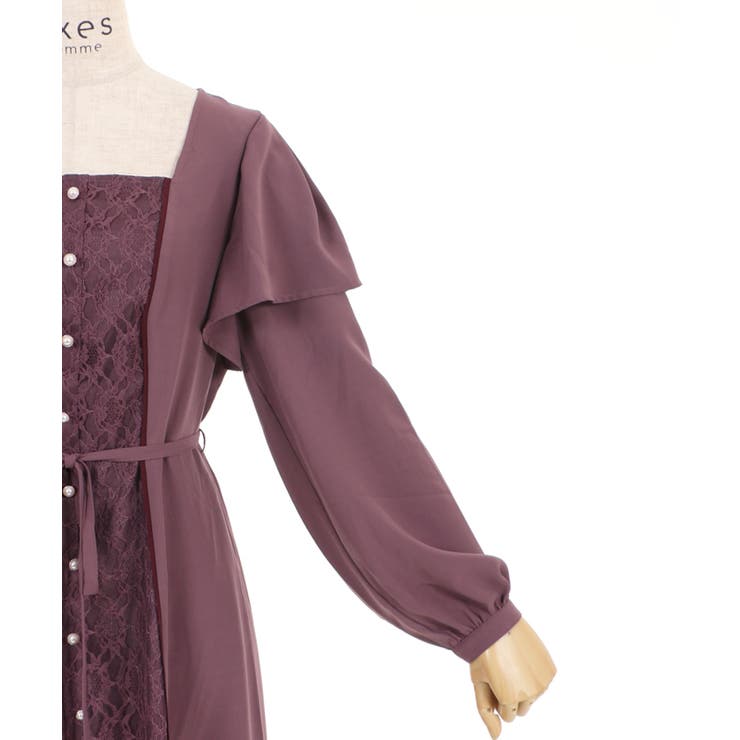 バイカラーレトロワンピース | axes femme | 詳細画像30 