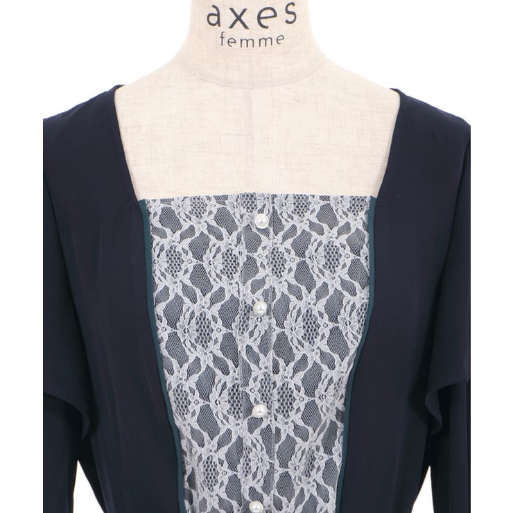 バイカラーレトロワンピース | axes femme | 詳細画像7 