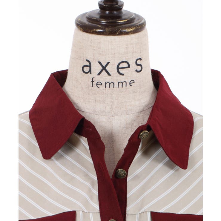 ストライプバイカラーOP[品番：IGAW0001606]｜axes femme