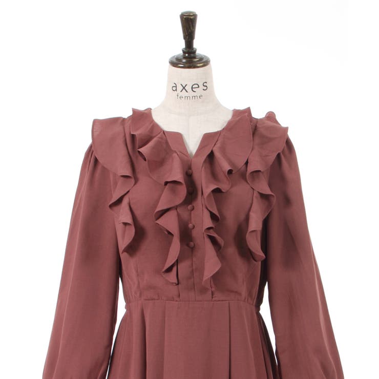 フリルワンピース[品番：IGAW0002426]｜axes femme（アクシーズ