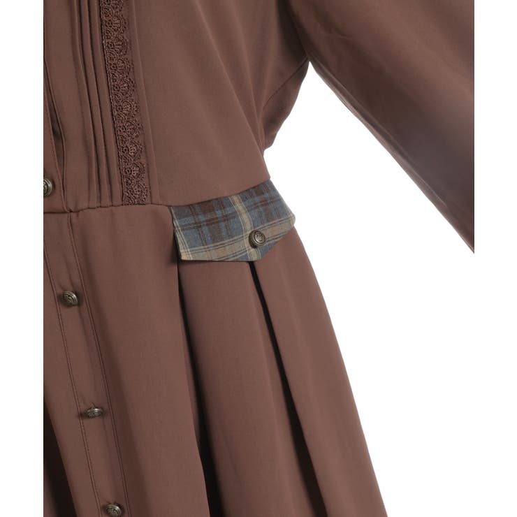 襟デザイン連釦バイカラーワンピース | axes femme | 詳細画像25 