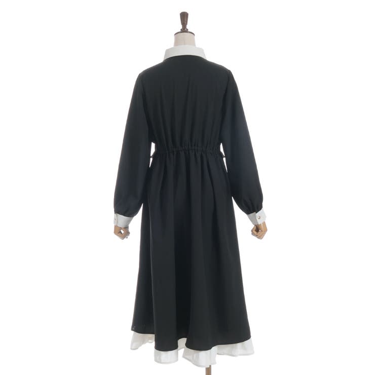 襟デザイン連釦バイカラーワンピース | axes femme | 詳細画像29 